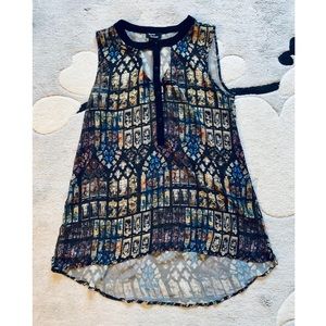 Stained glass sleeveless blouse
